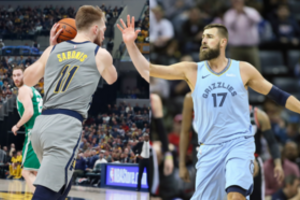 Domantas Sabonis ir Jonas Valančiūnas NBA žaidime šįkart turi tą patį reitingą