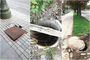 Vilniaus gatvės primena karo zoną: pavojus po kojomis – net centre