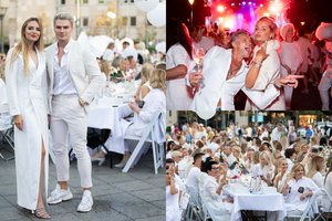 Elegantiškoji „Vakarienė baltai“ vėl papuošė sostinę