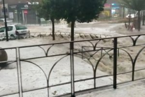 Ispanijos sostinę siaubė dideli potvyniai