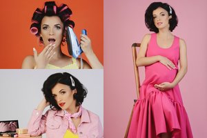 Irūna Puzaraitė-Čepononienė nėštukės fotosesijoje įkūnijo namų šeimininkę