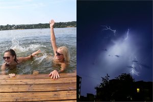 Orų pokyčiai: šilumą užgoš trumpos liūtys, kai kur dangų skros žaibai