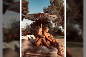 Ibisoje atostogaujanti Asta Valentaitė nusimetė rūpesčius ir liemenėlę