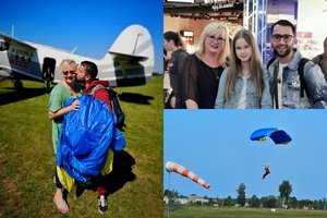 Po šuolio parašiutu mylimąją išbučiavęs Mantas Vygantas: „Mano gyvenimo meilė“