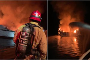 Prie Kalifornijos krantų užsidegė laivas: nežinomas 34 žmonių likimas, ruošiamasi blogiausiam scenarijui