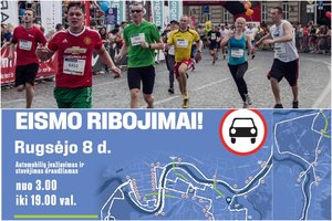 Rugsėjo 8 dieną Vilniaus maratono metu – eismo ribojimai ir viešojo transporto pakeitimai
