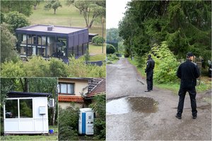 Gitanas Nausėda – po stiklu, o sargybiniai – lietuje