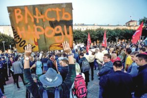 Protestai Rusijoje nueis perniek: rinkimų šou surežisuotas iš anksto