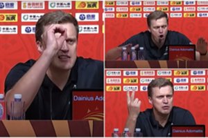 Pirmasis FIBA atsakas: ištrynė D. Adomaičio spaudos konferenciją, o po to vėl įkėlė