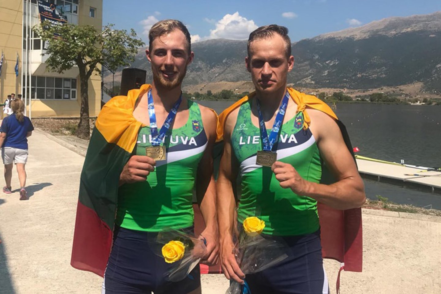 Povilas Stankūnas ir Mantas Juškevičius iškovojo Europos čempionato bronzos medalius.<br> LIF.lt nuotr.