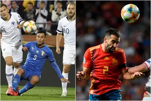 Europos čempionato atrankos lyderės Ispanija ir Italija šventė šeštąsias pergales iš eilės
