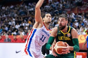 Apie naujo trenerio rinkimą kalbėjęs J. Valančiūnas gyrė D. Adomaitį: „Ačiū jam“