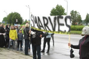 Klaipėdoje eitynės – smarvės laidotuvės