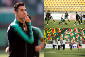 C. Ronaldo Vilniuje nutraukė tylą: lietuviui fotografui uždavė netikėtą klausimą