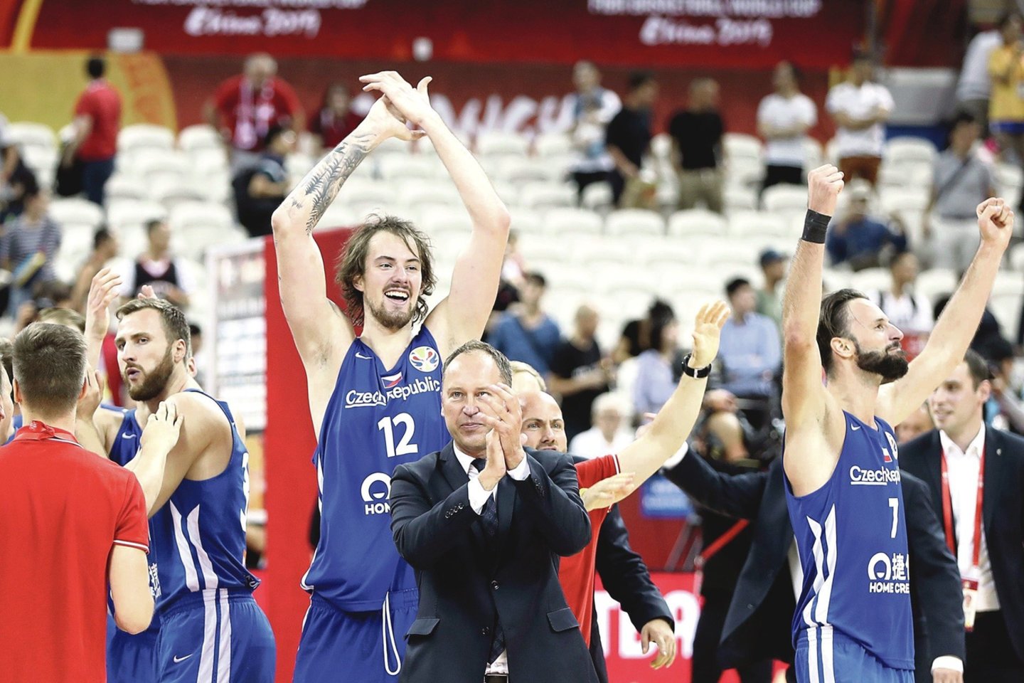Pirmą kartą pasaulio čempionate žaidžiantys Čekijos krepšininkai prasimušė į turnyro ketvirtfinalį<br>„Scanpix“ nuotr.