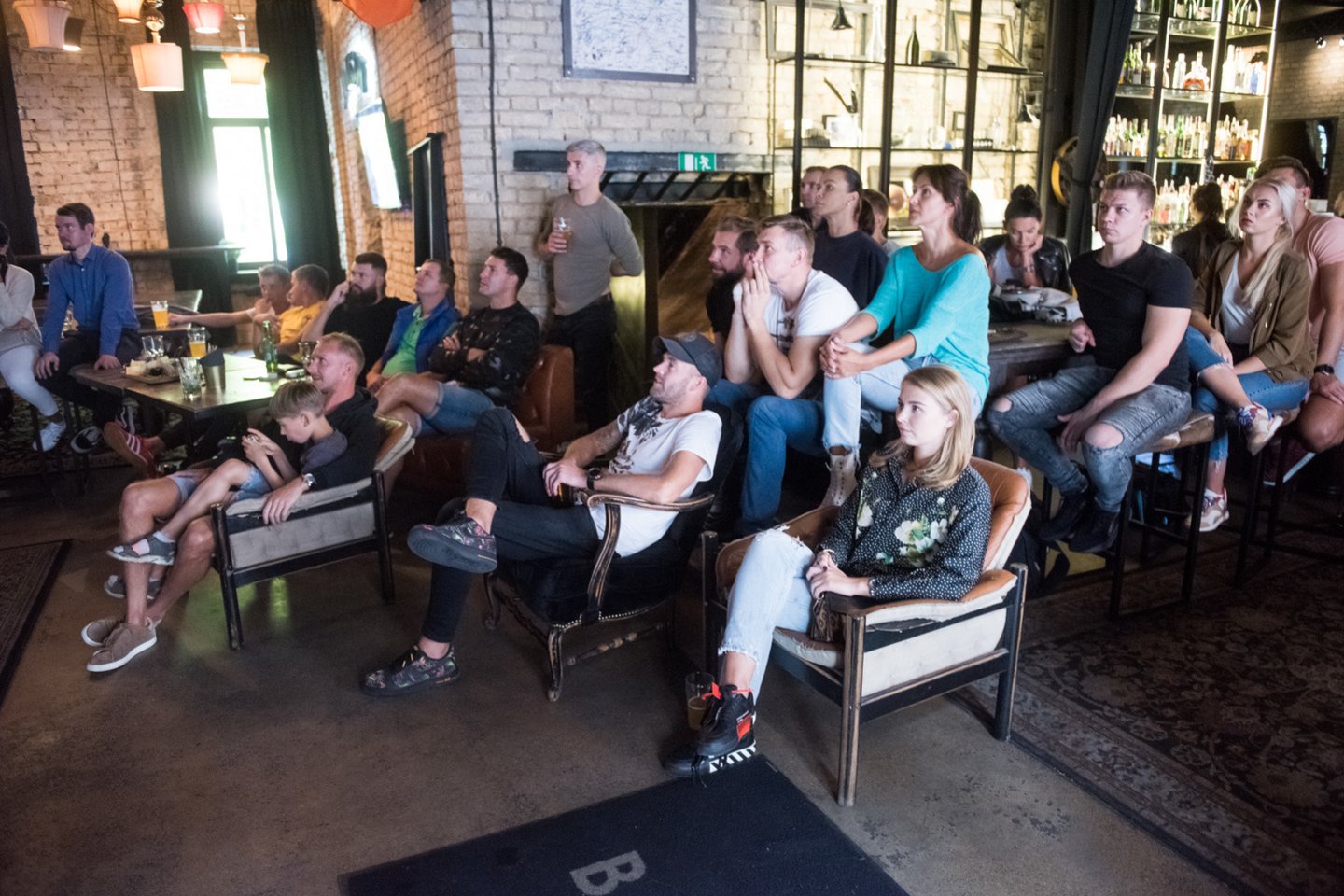 Lietuvos krepšinio sirgaliai stebėjo lietuvių kovas Kinijoje.<br>D.Umbraso nuotr