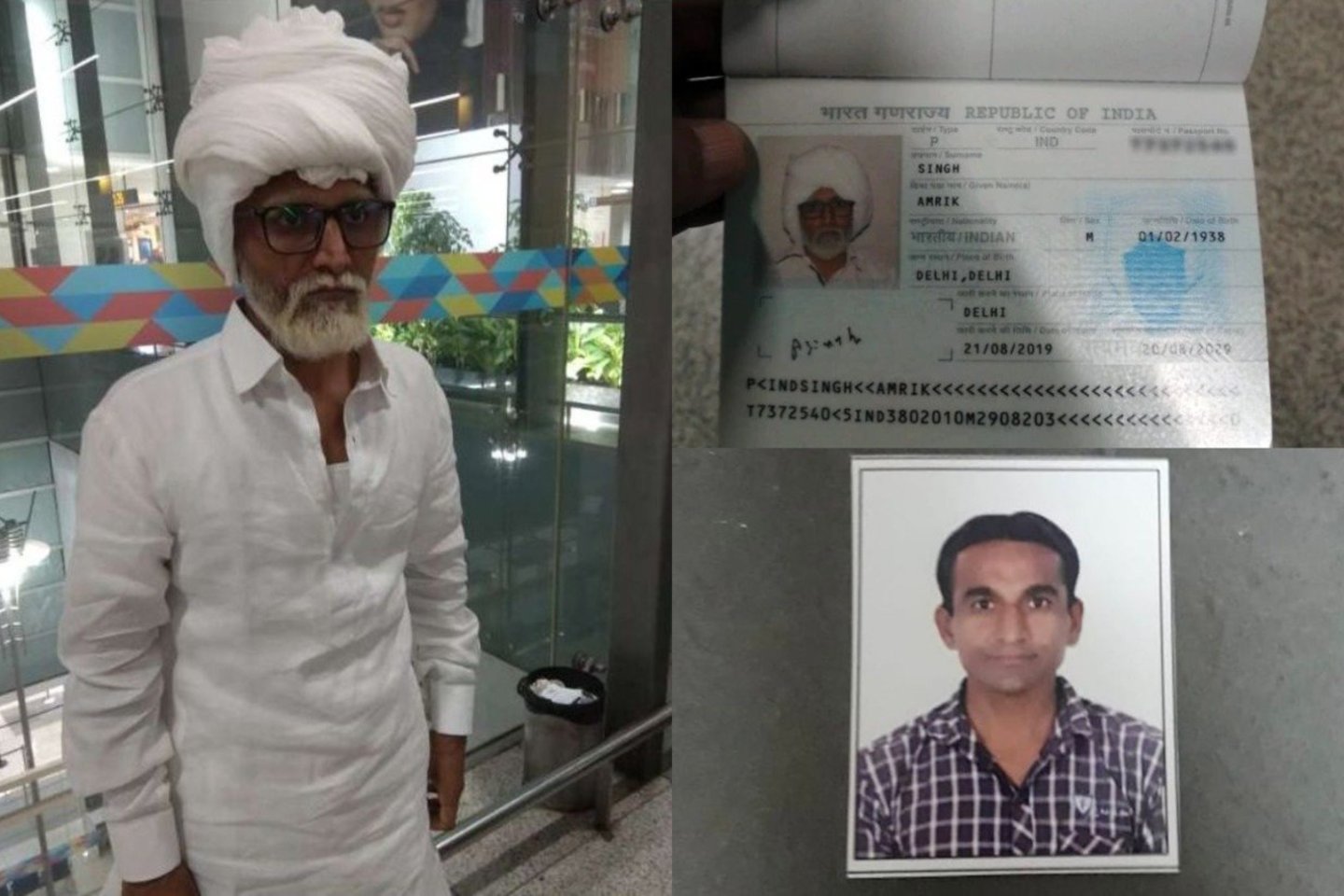  Apgauti oro uosto pareigūnų nepadėjo ir suklastotas pasas, išduotas 81 metų Amricko Singho vardu.<br> Lrytas.lt koliažas