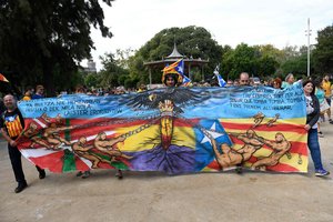 Katalonų separatistai Barselonoje rengia eitynes