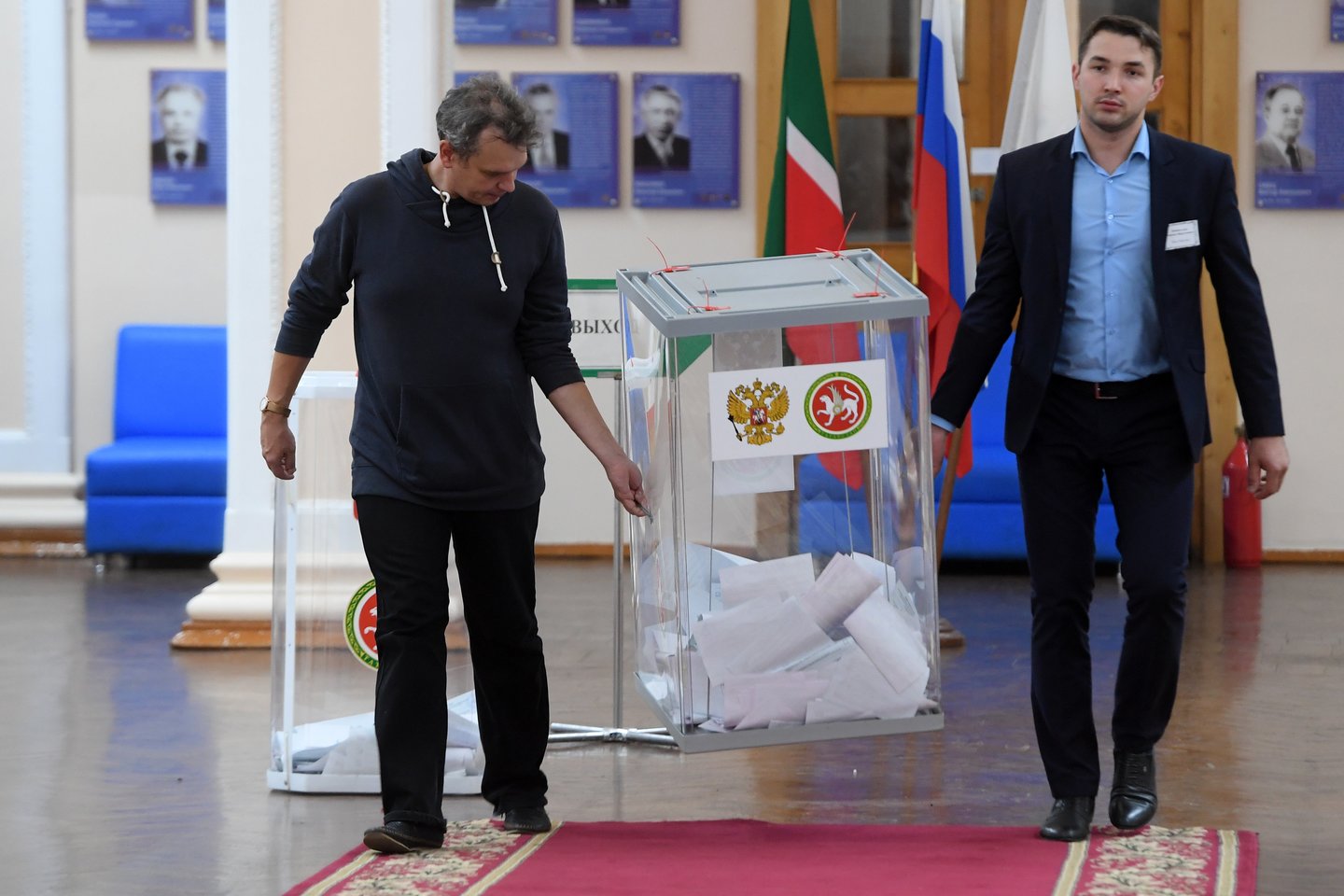 Rusijos valdančioji jėga patyrė nuostolių Maskvoje, bet gubernatorių rinkimuose pirmame ture laimėjo visi Kremliaus palaiminti kandidatai.<br>Sputnik/Scanpix nuotr.