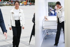 Ypatingą projektą pradėjusi Diana Nausėdienė pasipuošė kelnėmis