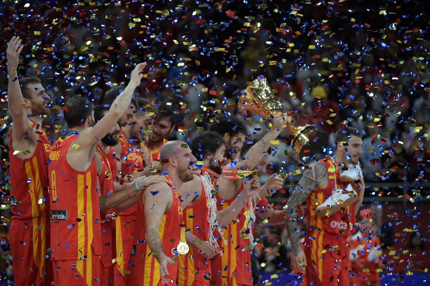 Ispanija finale nugalėjo Argentiną ir pasidabino aukso medaliais.<br>AFP/Scanpix nuotr.