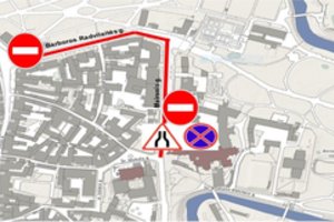 Dėl planuotų darbų laikini eismo ribojimai B. Radvilaitės gatvėje Vilniuje