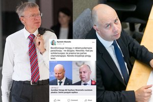 Įrašą apie A. Verygą ištrynęs K. Masiulis paaiškino, kodėl neatsiprašys ministro