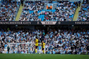Pepo Guardiolos auklėtiniai pasityčiojo iš „Watford“ komandos:  „Manchester City“ įmušė aštuonis įvarčius