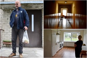 Bendrabutis Lietuvos miestelyje, kuriame gyvenantys nori dirbti, bet įstatymai ne visada leidžia