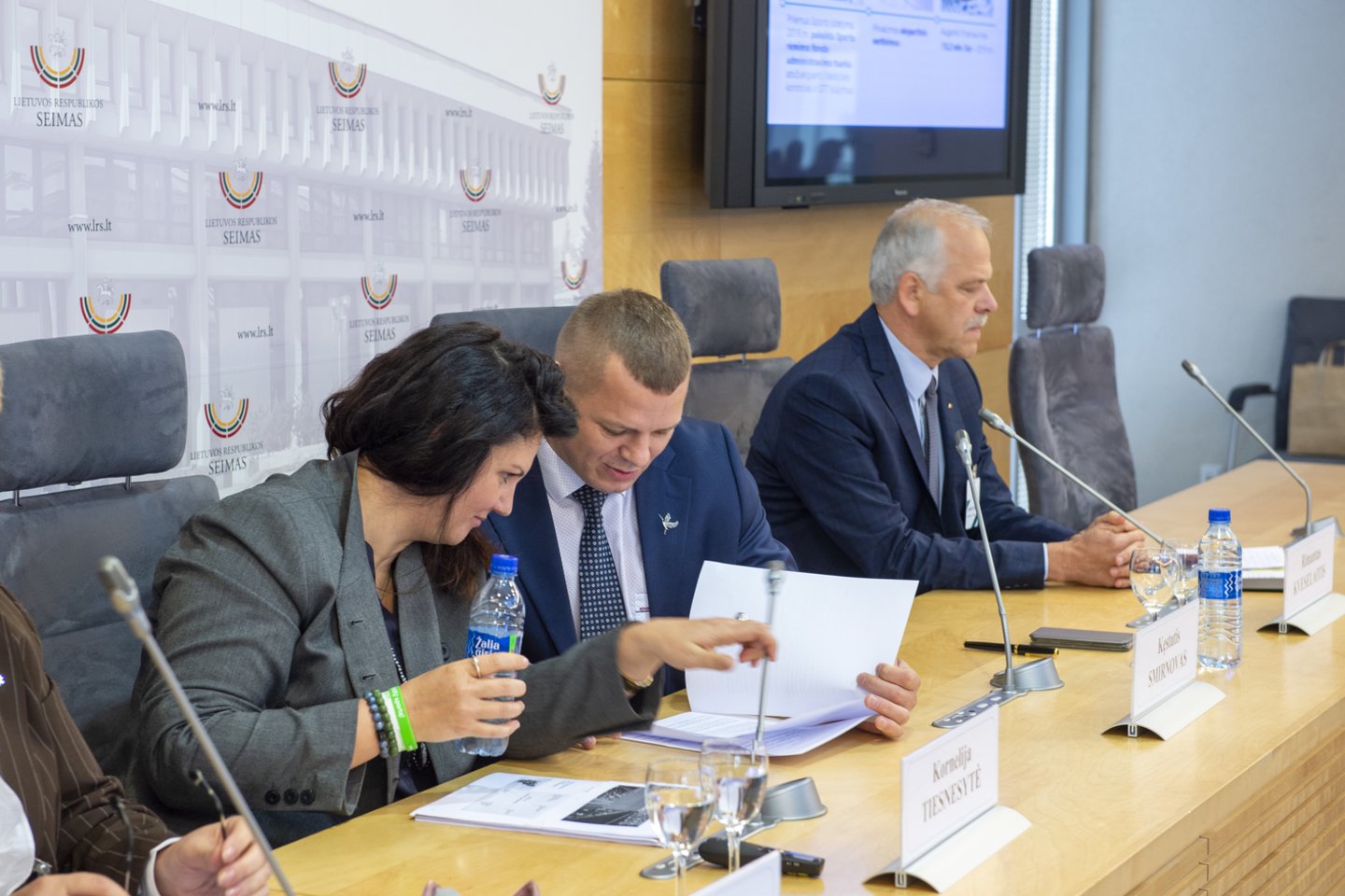 Spaudos konferencija apie sporto rėmimo fondo finansavimo pokyčius Seime<br>V.Ščiavinsko nuotr.