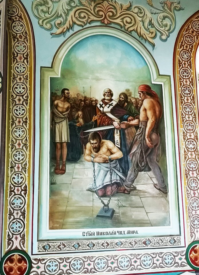  Modernistinis šventas paveikslas vienuolyno cerkvėje.<br> S.Paukščio nuotr.