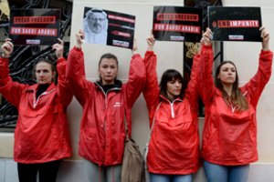 Minint J. Khashoggi nužudymo metines aktyvistai reikalauja teisingumo