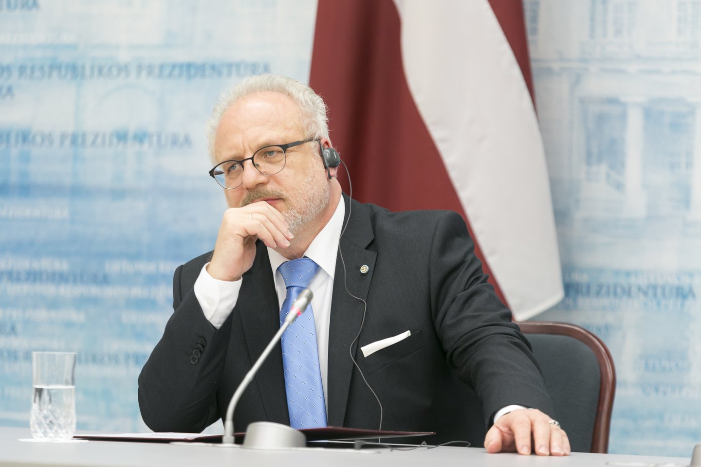  Latvijos prezidentas E.Levitas.<br>T.Bauro nuotr.