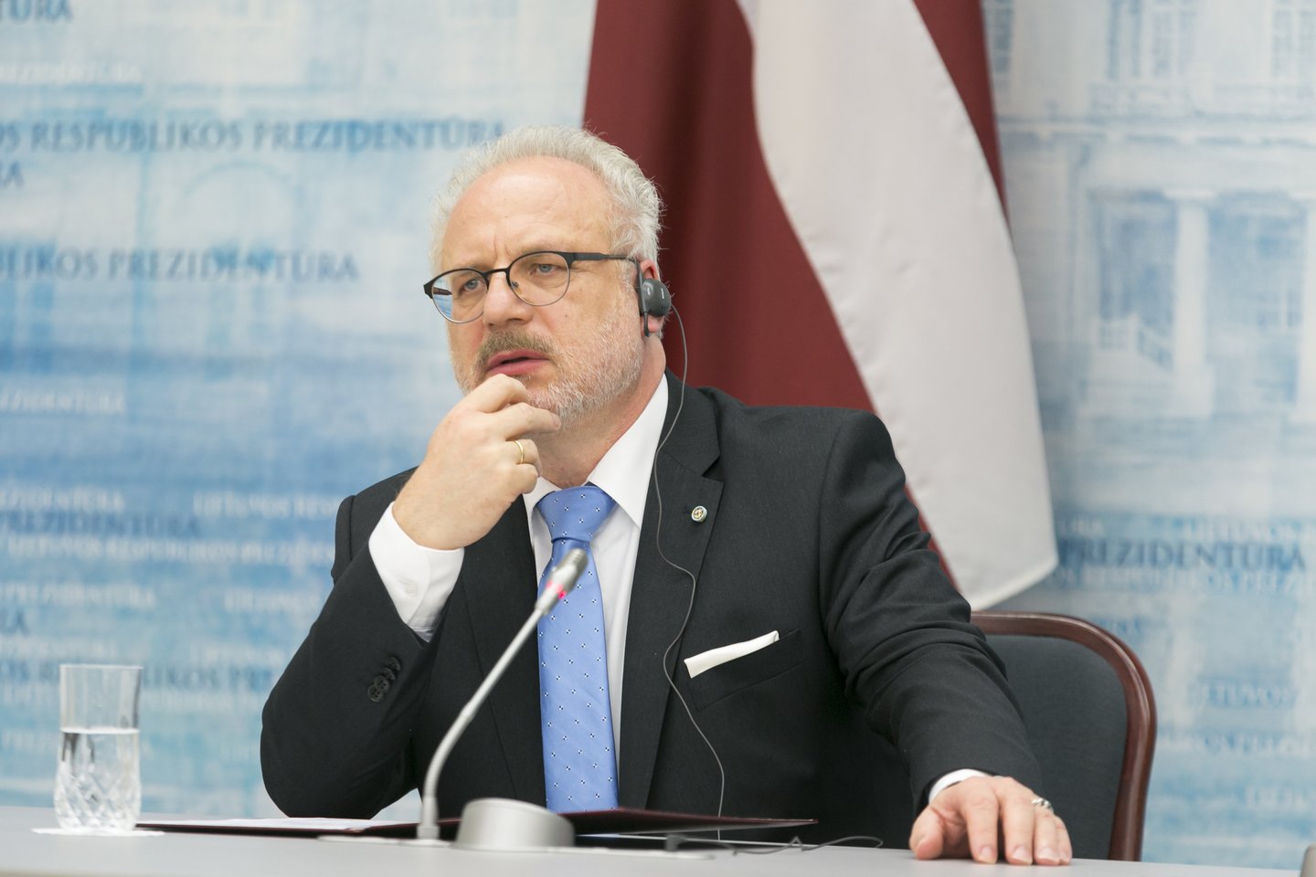  Latvijos prezidentas E.Levitas.<br>T.Bauro nuotr.