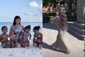 Kim Kardashian pakrikštijo savo vaikus: jos vyras Kanye Westas nedalyvavo