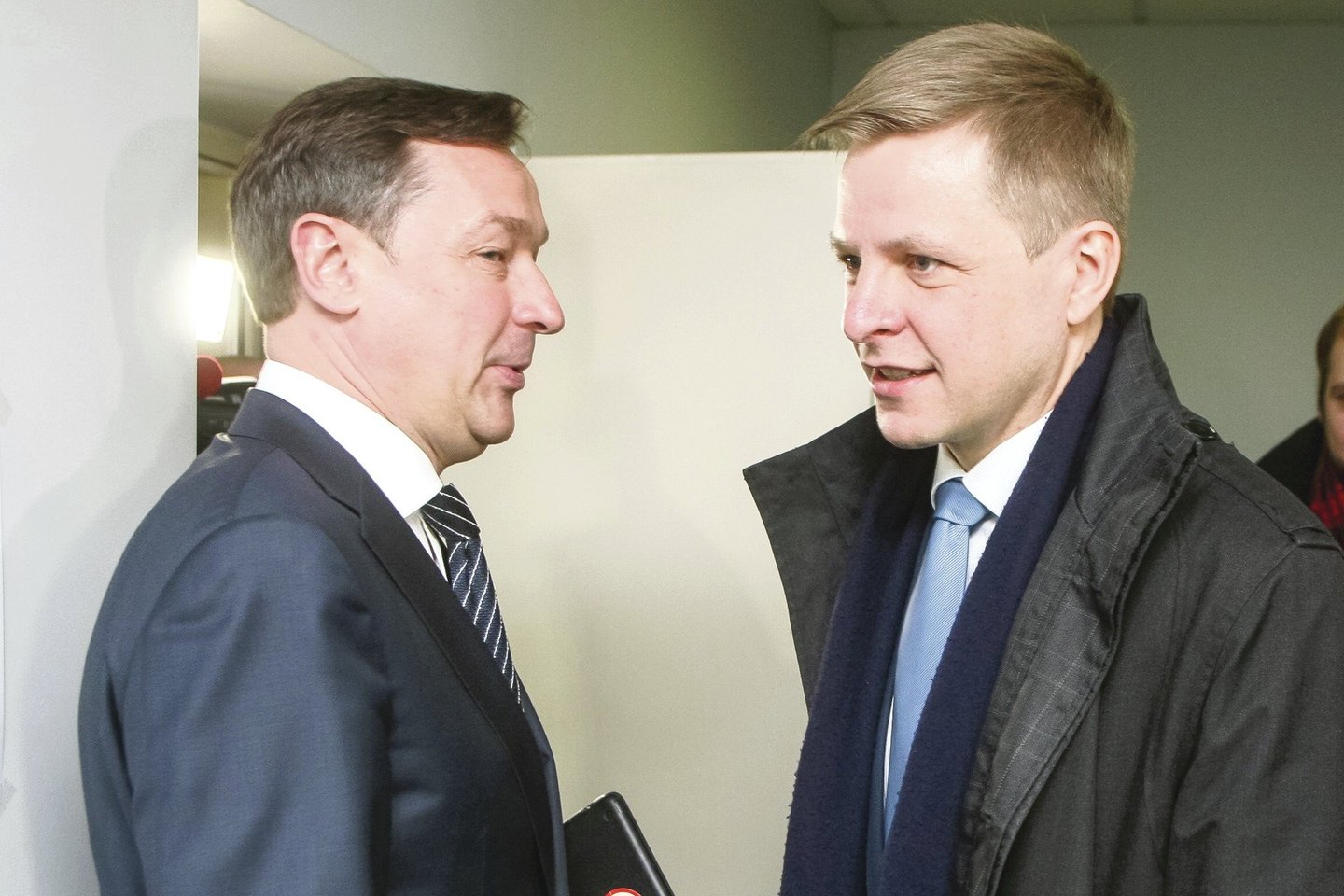 Šiuo metu opozicijoje esantis A.Zuokas (kairėje) mano, kad už Vilniaus patiriamus nuostolius tiesiogiai atsakingas dabartinis sostinės meras R.Šimašius.<br>V.Ščiavinsko nuotr.