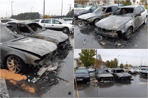 Utenoje sudeginti 3 BMW automobiliai: nukentėjusieji už naudingą informaciją žada atlygį