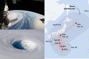 Japonijoje – perspėjimas apie chaosą: šalies link artėja taifūnas Hagibis