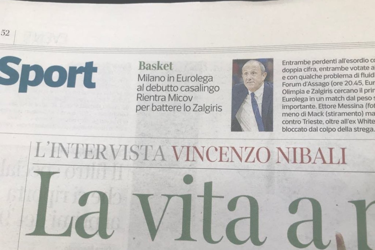 Italijos dienraščiai beveik neskyrė dėmesio „Žalgirio“ ir „Olimpia“ mačui Eurolygos turnyre<br> M.Krukausko nuotr.