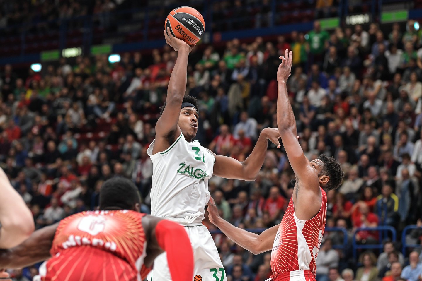 „Žalgirio“ ir „Olimpia“ komandų rungtynių akimirka<br> Zuma Press/Scanpix.com nuotr.