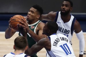 L. Dončičiaus ir G. Antetokounmpo taškų lenktynėse – „Bucks“ pergalė