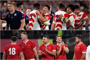 Japonijos ir Velso regbio rinktinės po pergalių užsitikrino pirmąsias vietas savo grupėse