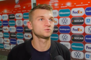 Nuostabų įvartį serbams įmušęs D. Kazlauskas: „Galėjome ir išlyginti“