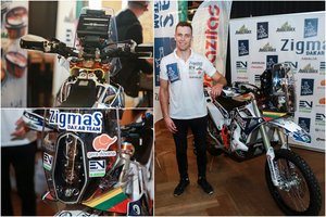 Arūnas Gelažninkas pristatė Dakaro motociklą, su kuriuo sieks naujų rekordų