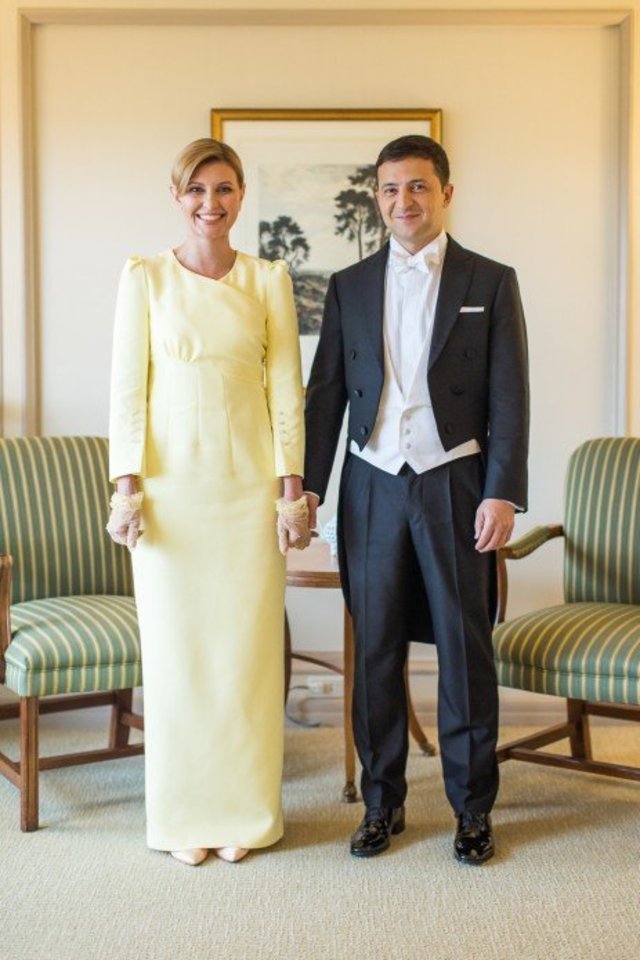 Jelena ir Volodymyras Zelenskiai.<br>www.president.gov.ua.com nuotr.