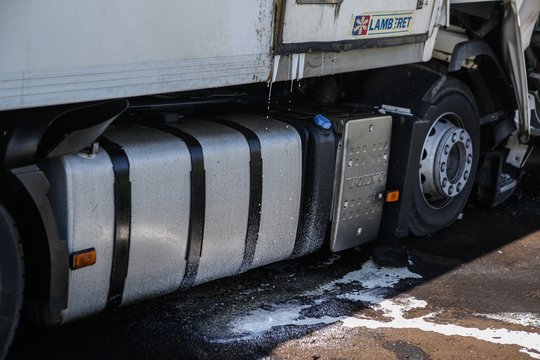 Prancūzijoje smarkiai apdegė vilkiko vairuotojas iš Lietuvos