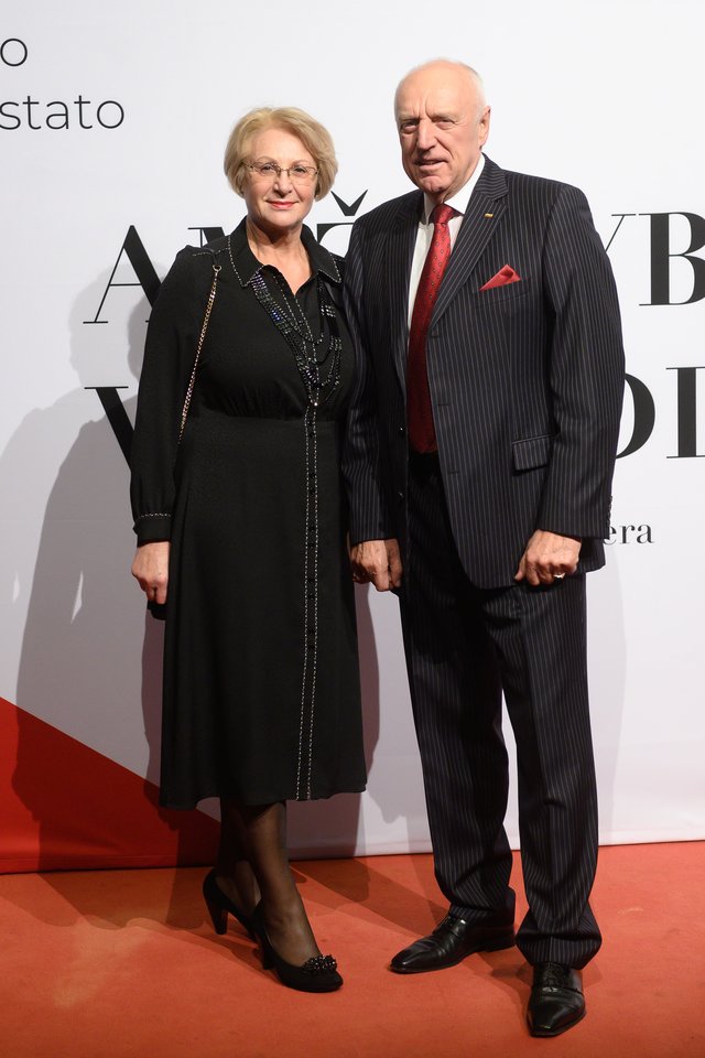 Verslininkas Jonas Jagminas su žmona Audrone.<br>V.Skaraičio nuotr.