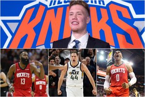 NBA naktis: I. Brazdeikio laukimas, „Rockets“ lyderių siautulys ir kroato triumfas Bogdanovičių kovoje