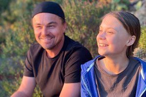 Aktorius Leonardo DiCaprio susitiko su klimato aktyviste Greta Thunberg