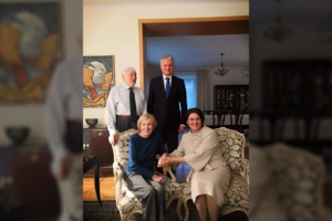 Gitanas Nausėda su žmona Diana pasveikino Valdą Adamkų: mūsų likimui turėjote didžiulės įtakos